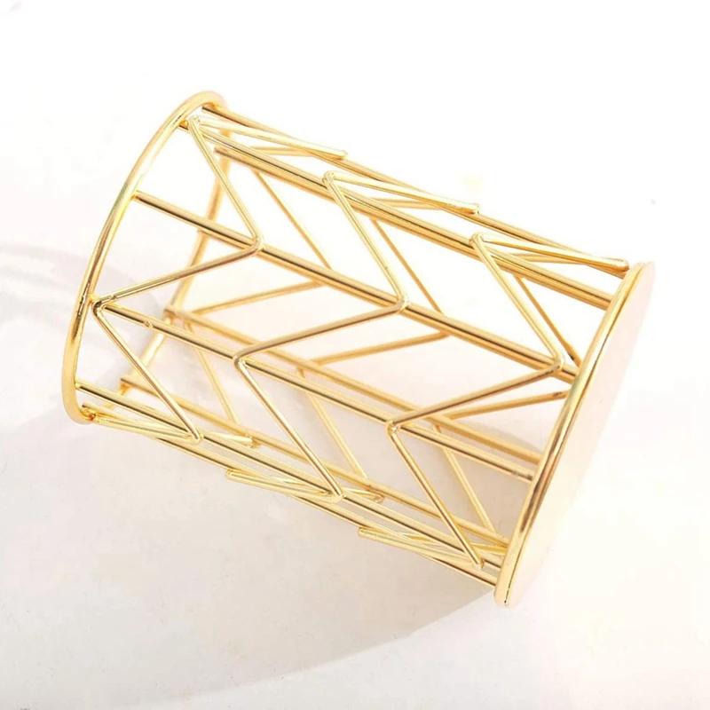 펜 정리함 데스크탑 연필꽂이 골드 메이크업 브러쉬 정리함, 사무실 책상 및 학생 잡화 수신, 1 팩