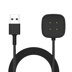 1m Smart Watch Charging Cable with USB Charger Base Accessories (Black)