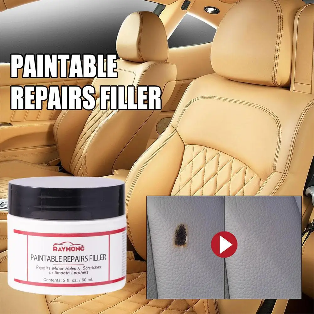 

60ml Leather Repair Gel Car Seat Home Leather Complementary Repair Cleaner Cream Paste Leather Repair Color Refurbishing To D9U7