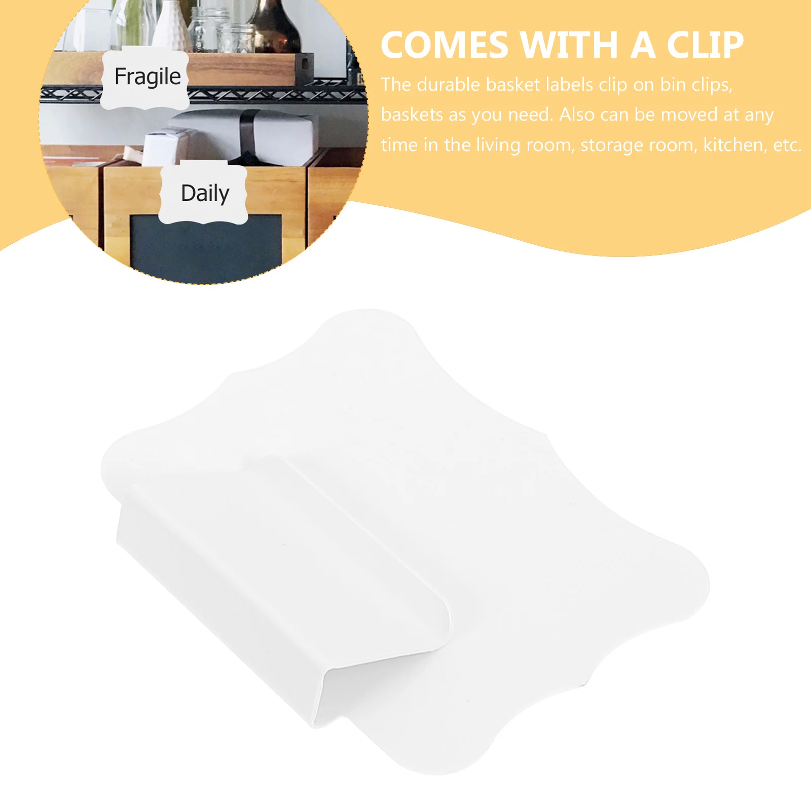 행잉 라벨 거치대 탈착식 PVC 통 태그 클립, 식품 정리 큐브 라벨 가격, 10 개