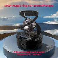 Car Solar Double-ring Aromatherapy Planetary Ornaments Car Suspended Rotating Fragrance Car Ball Floating Ball Decoration 2