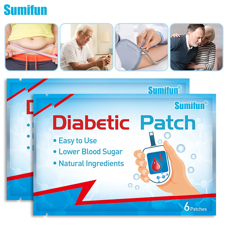 6Pcs/bag Sumifun Diabetic Patch Stabilizes Blood Sugar Medical Plaster