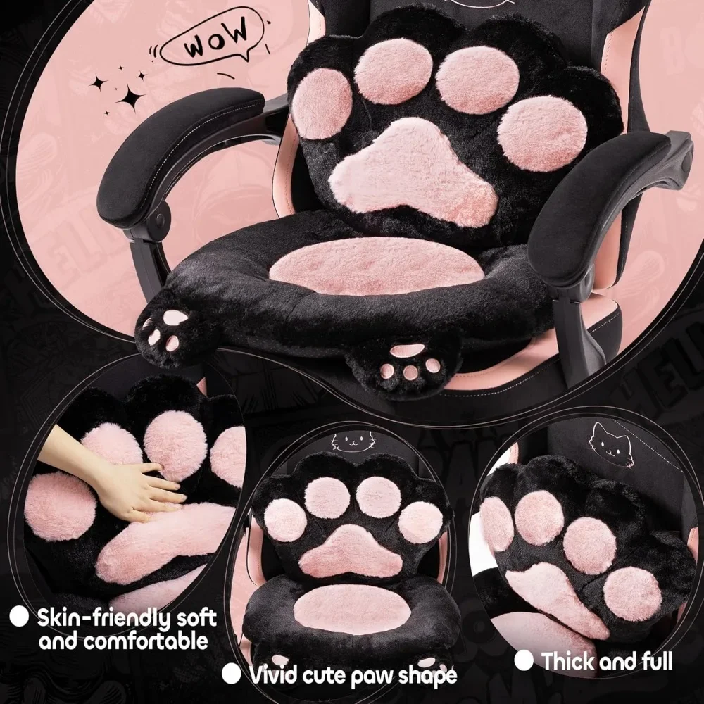 Gaming Chair Cute,Ergonomic Computer Chair with Footrest,Reclining PC for Girl Computer Chair 300lbs for Adult OfficeLiving 3