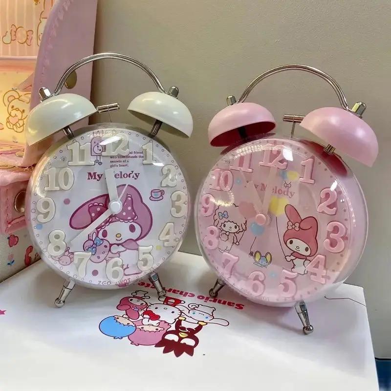 

Sanrio Melody Cinnamoroll, мультяшный будильник, светящиеся часы для учеников, Домашний Электронный будильник