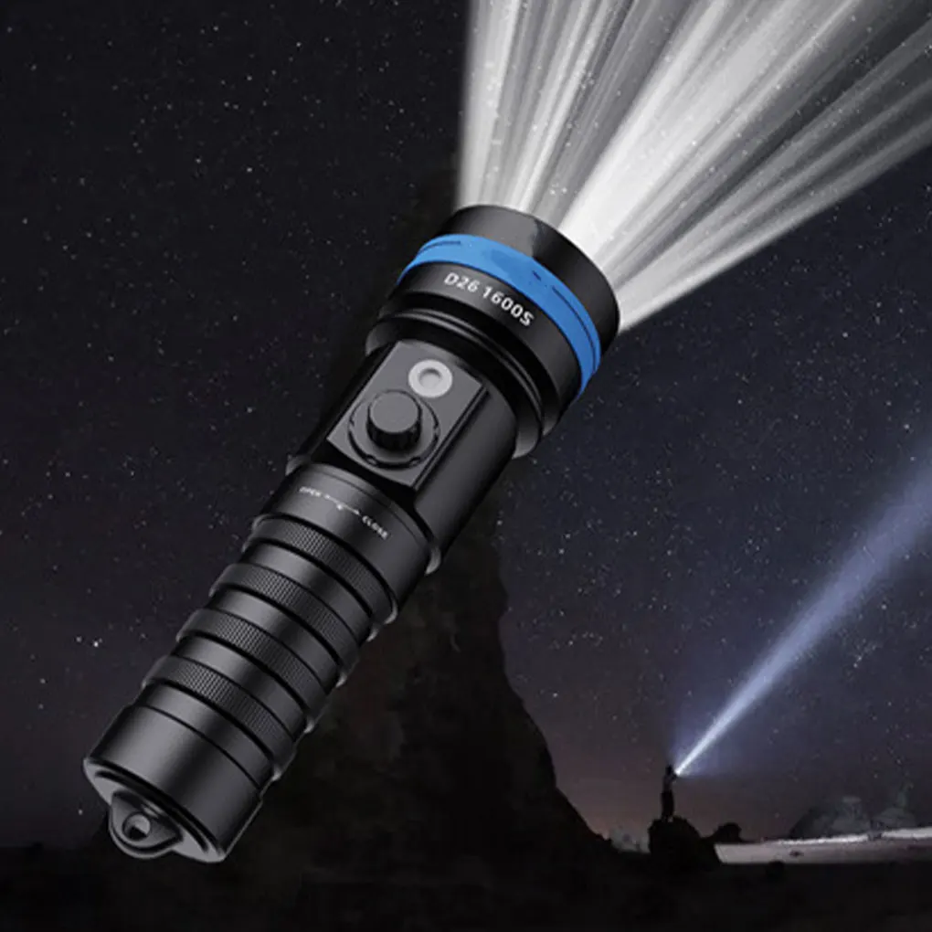 

Diving Flashlight Handheld Hard Light 1600lm Underwater Electric Torch