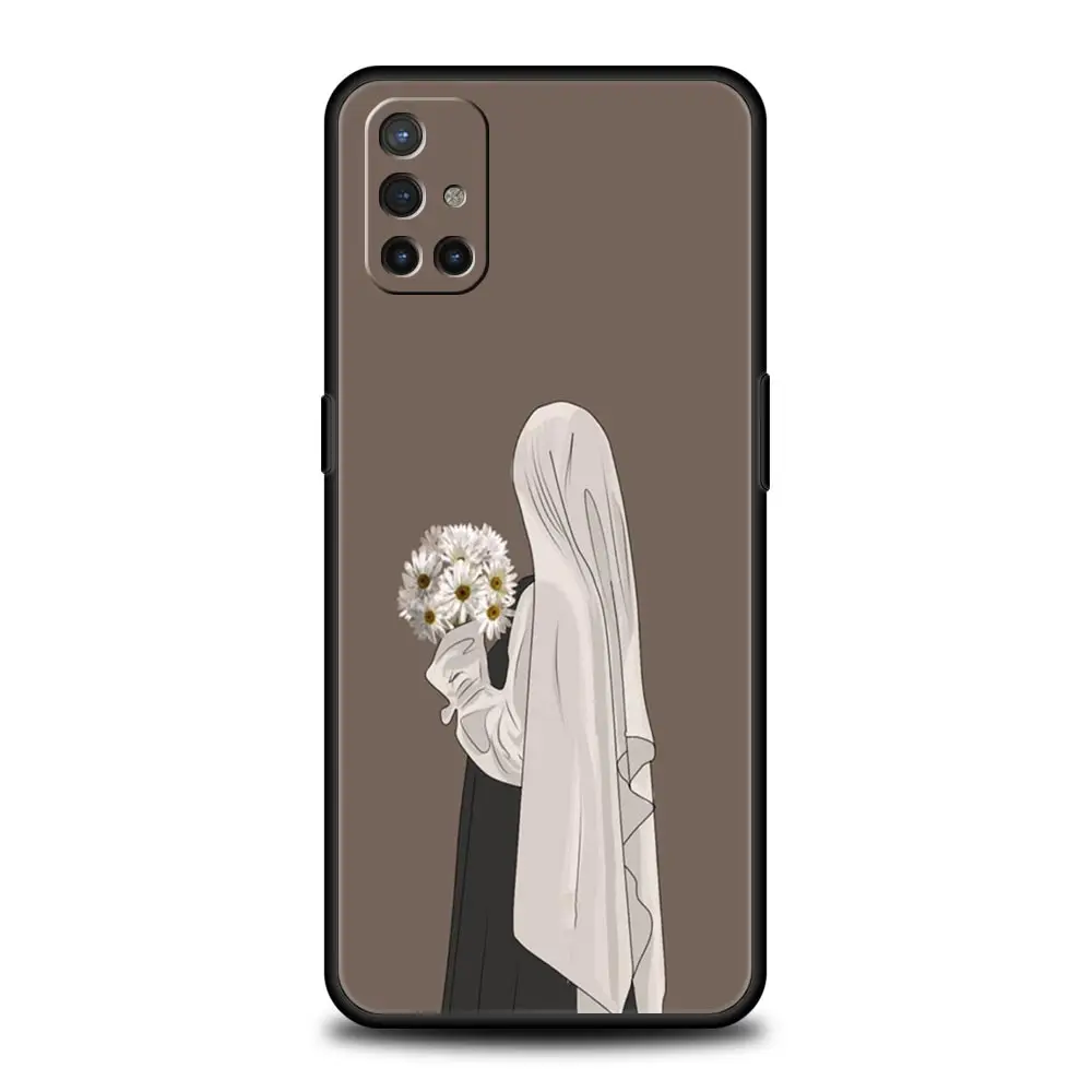 Elegant Muslim Arabic Girl Soft Phone Case - Stylish Protective Cover