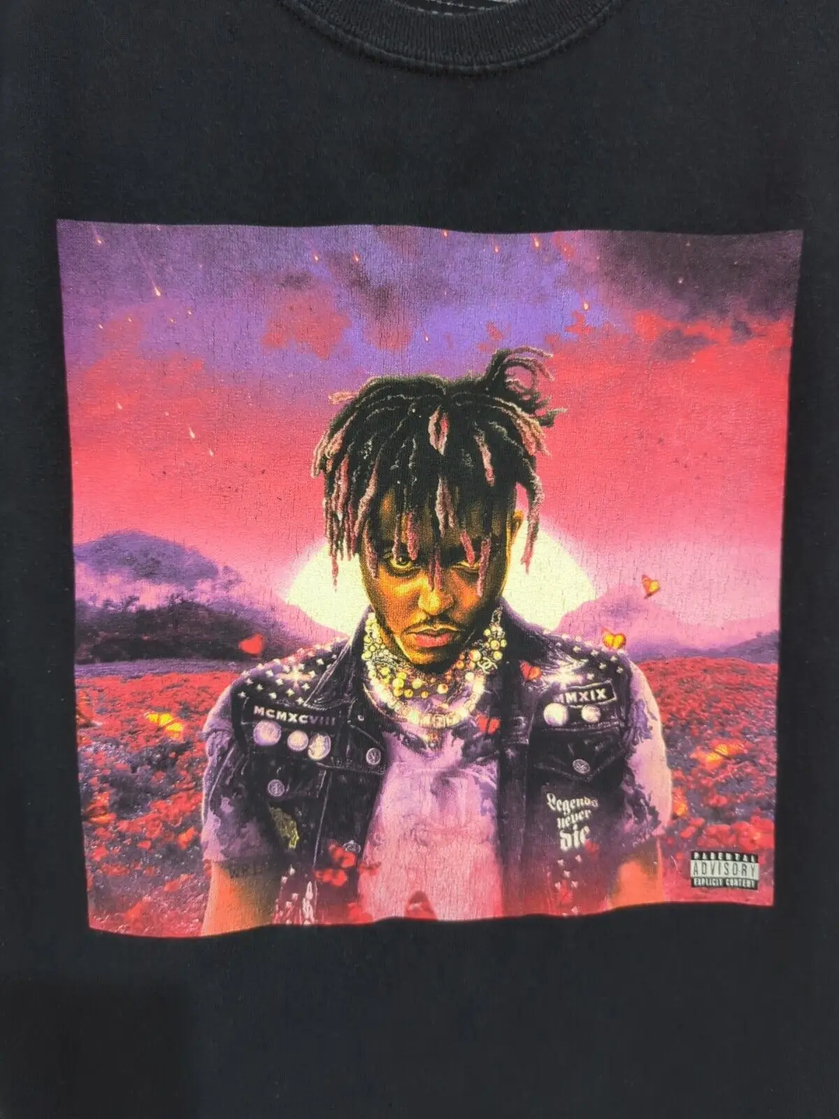 Juice World 999 T-Shirt Mens Size Small Legends Never Die Album Band Tee Black
