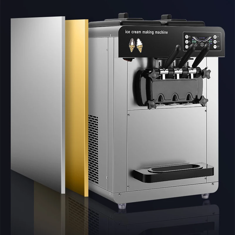 Ice cream machine large capacity commercial desktop vertical fully automatic sundae cone soft ice cream machine 3