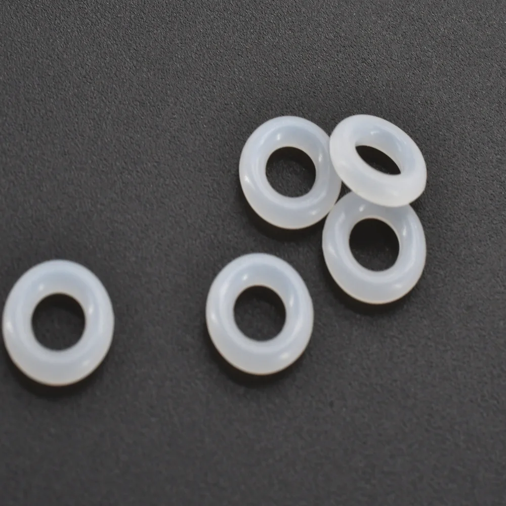 500/800/1200PCS 흰색 실리콘 O-링 씰 두께 OD6 40MM CS 2MM O 링 씰 절연 가스켓 와셔 원형