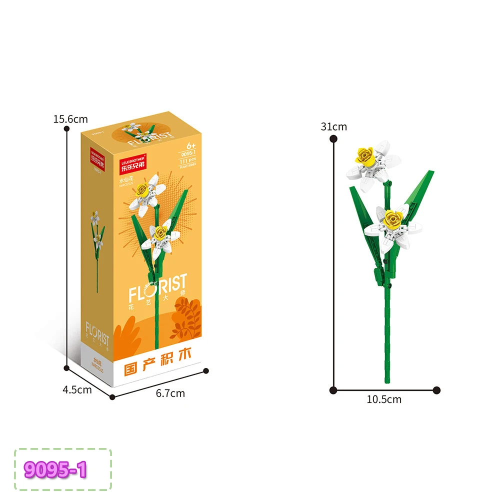 Flower Tulips/Rose/Sunflower/Daisy Decoration Mini Building Blocks Ornaments Potted Plants Puzzle Model Bricks Toys Girls Gift