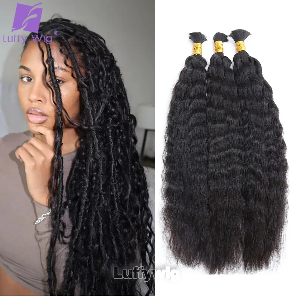 

Double Drawn Full Wet and Wavy Bulk Human Hair for Braiding No Weft Brazilian Remy Bulk Human Hair Bundles Wholesale Boho Braids