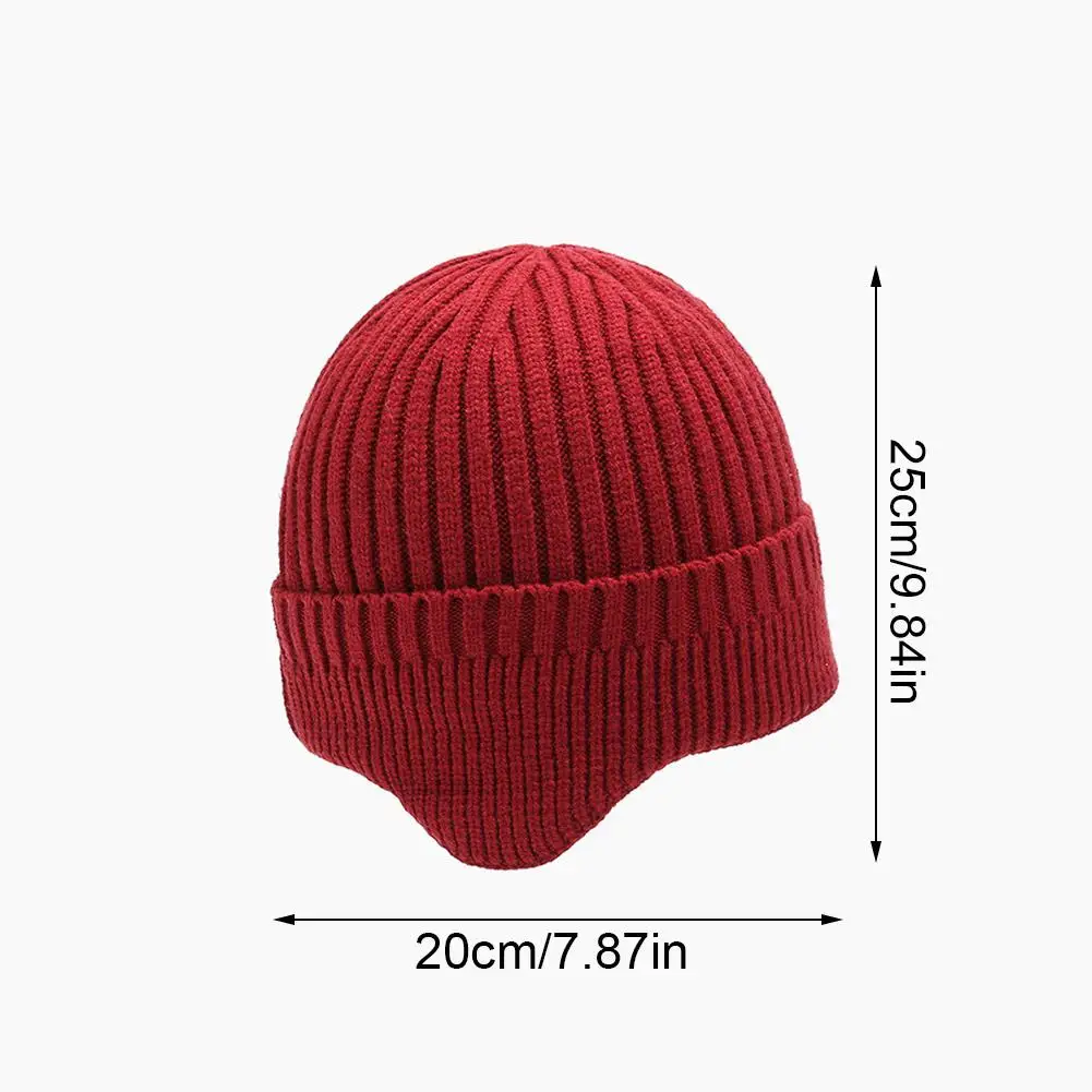 Nachahmung Kaninchen Samt Männer Frauen Unisex Winter Hut Gestrickte Woolen Beani Hut Ohrenschützer Gehörschutz Warme Thermische Radfahren Ski Cap – Detail 20