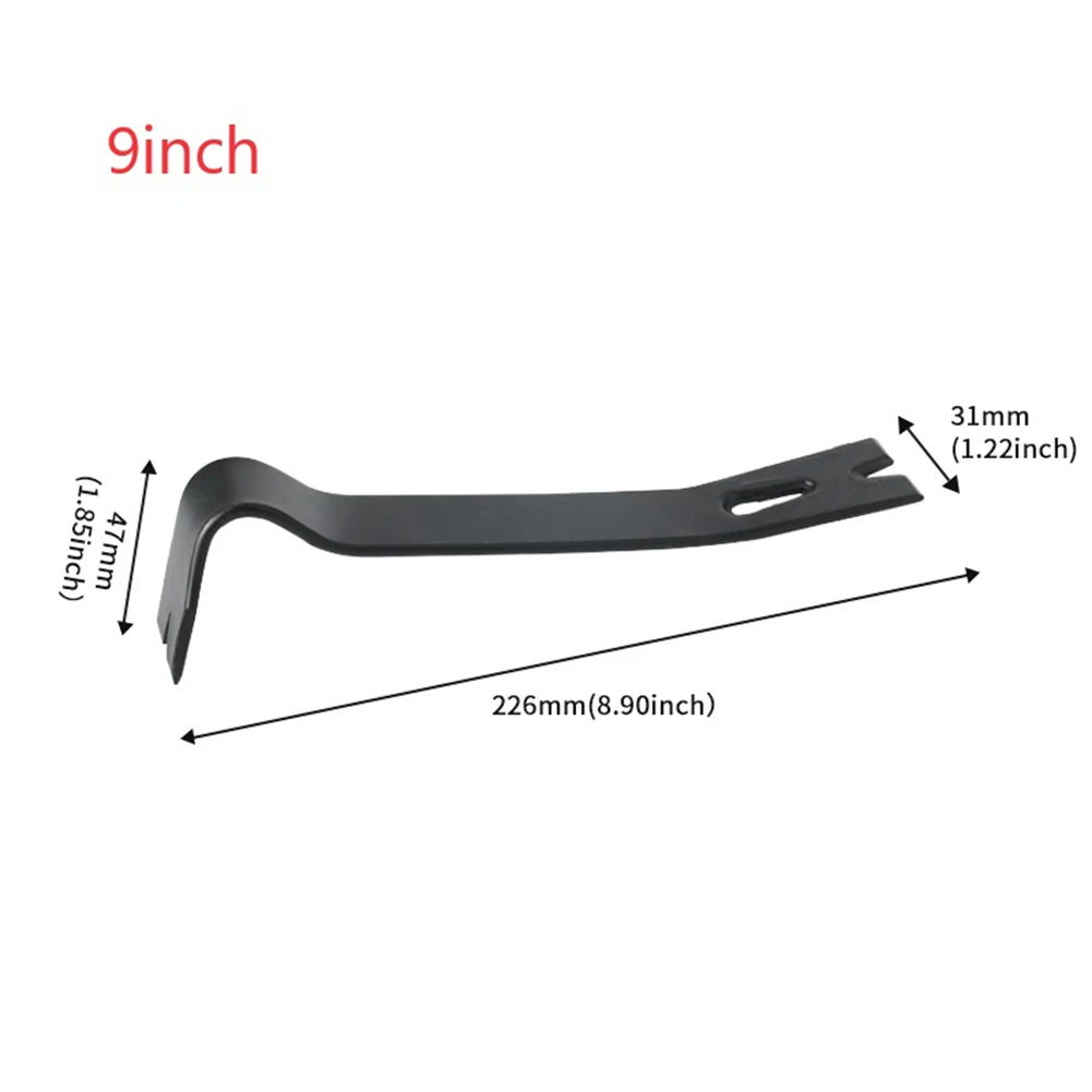 편안한 블랙 네일 리프터 프라이 바 리무버 도구, 작업장 장비 난파선 바, 당기는 수공구, 9 인치