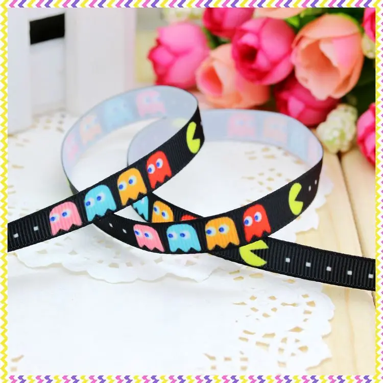 DHK 3/8'' 5yards Autism Game Hero Football Ball Printed Grosgrain Ribbon Hair Bow Diy Party Decoration 9mm C1333