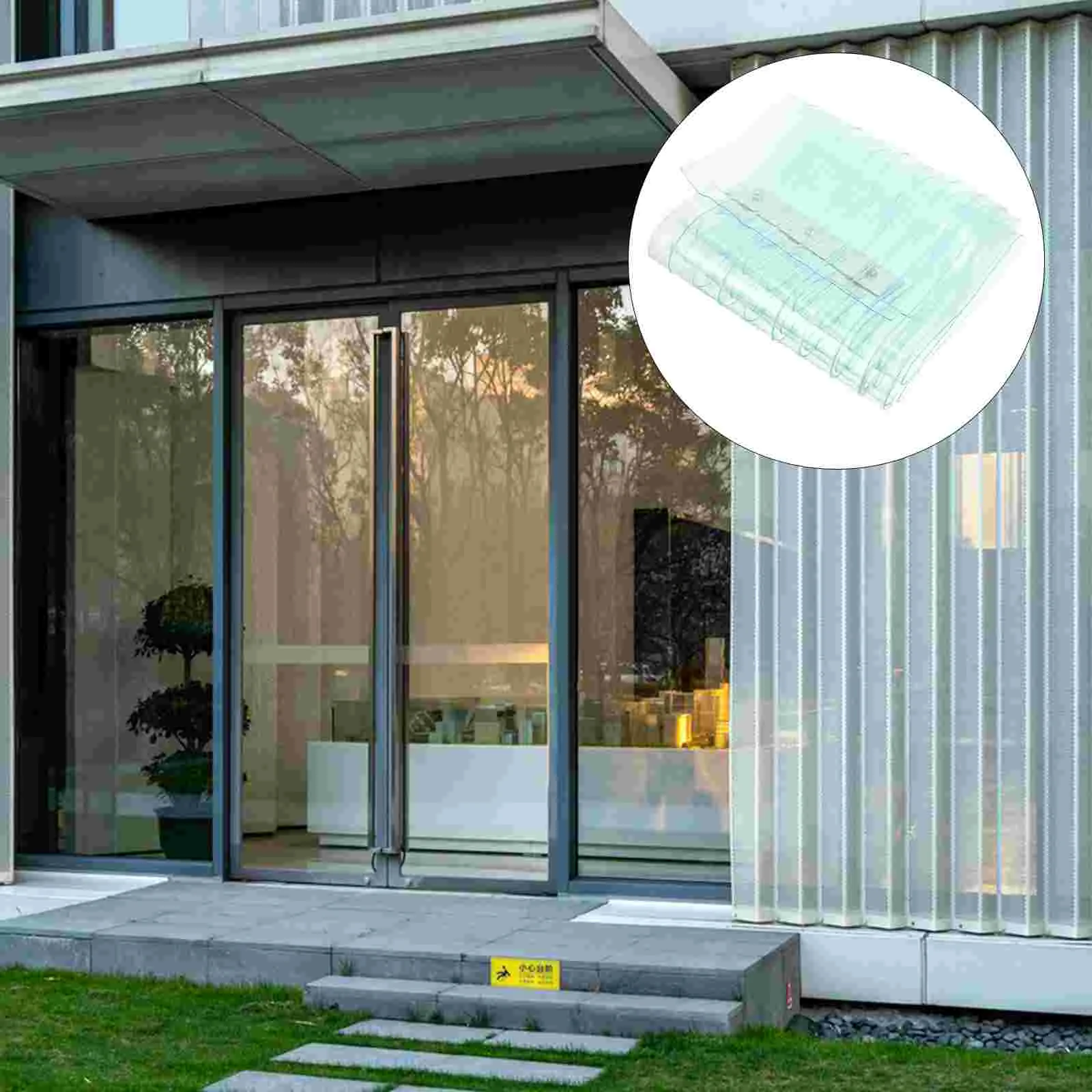PVC Door Curtain Kit 18cmx160cm Commercial Freezer Garage Door Blinds Strip Windproof Transparent Partition Curtains