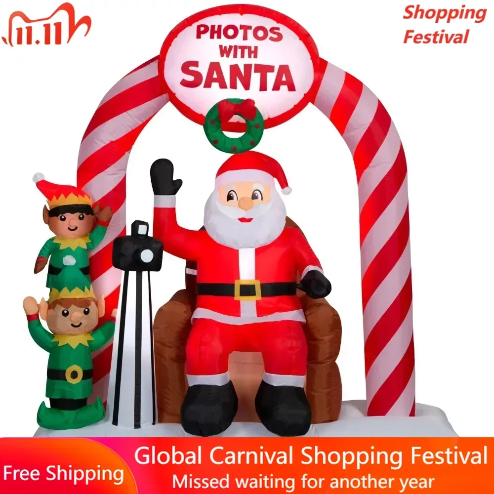 

Christmas Tree Decorations Inflatables Christmas 6 Foot Photos With Santa Scene Decoration 2024 Gift Liquidations Ornaments Home
