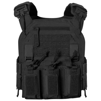 Advanced 1000D Nylon Quick Release Modular Laser Cutting Molle System Tactical Vest with Double Triple Magazine Pouch 5