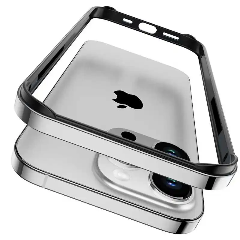 Sleek Aluminum Metal Bumper Slim Case with Soft Inner Frame Cover