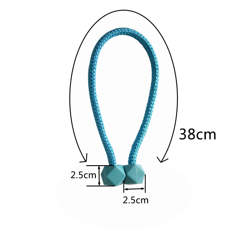 Magnetic Curtain Tiebacks Decorative Curtain Holdback Rope Convenient Curtains Tie Backs Strong Magnet Holder Clips 2Pcs