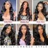 250% Density Body Wave Lace Front Wigs Human Hair 13X4 13X6 Transparent Lace Front Wigs Human Hair Pre Plucked Human Hair Wigs 6