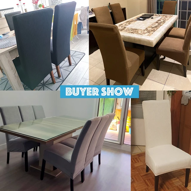 의자 보호와 스타일링에 이상적인 자카드 의자 커버