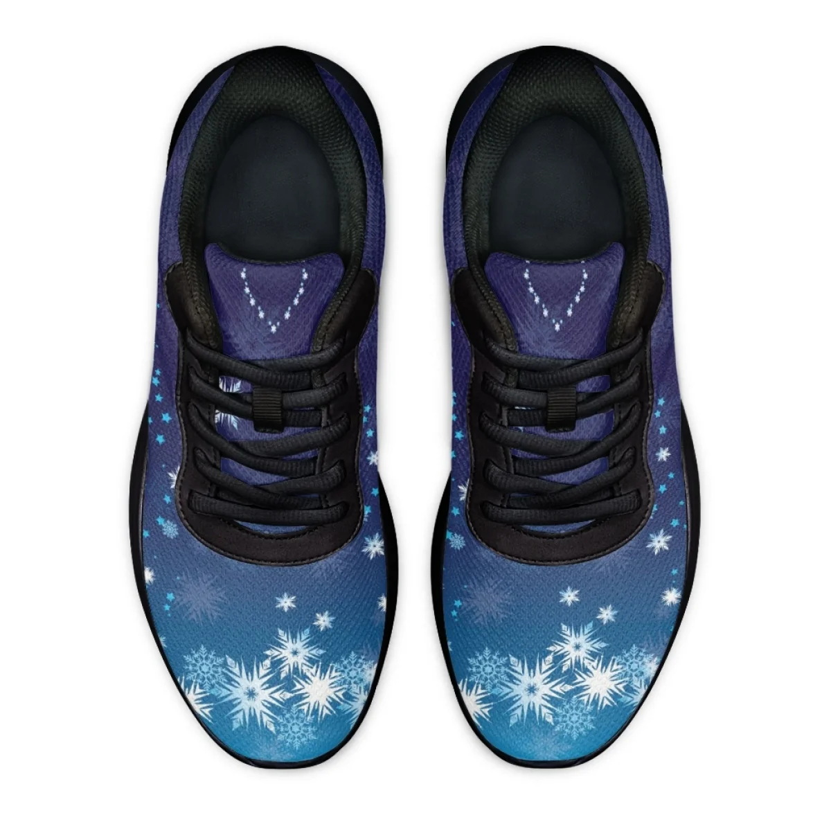 Fashion Snowflake Pattern Women's Fashion Soft Sneaker Wear-resistant Outdoor Casual Shoes Lightweight Breathable Walking Shoes