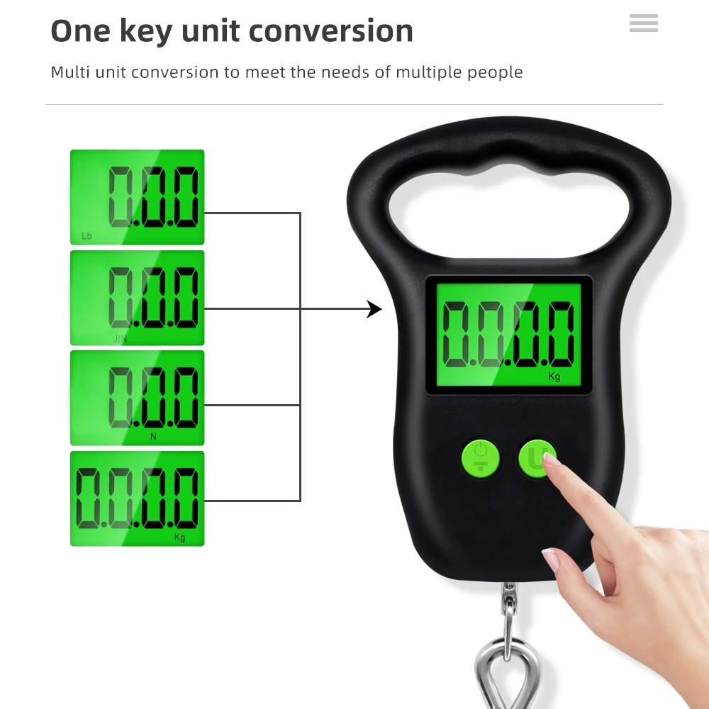 Digital Scale 50KG 10g Digital Hook Scale Portable Hanging Scale Electronic Weight Luggage Fishing Weighing Accuracy Measurement