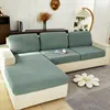 Jacquard Fabric Solid Colors Sofa Seat Cover For Living Room Removable Couch Slipcover Thicken Elastic Furniture Protector 6