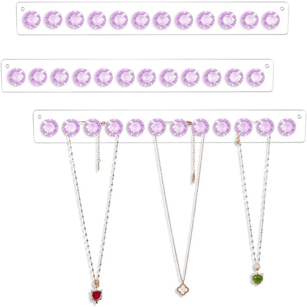 1Pcs Hanging Jewelry Rack Transparent Acrylic Storage Rack Earring Necklace Bracelet Hair Accessories Holder Wall Mounted Shelf pin display pennant white fabric flag lapel badge jewelry storage rack brooches canvas wall banner brooch organizer