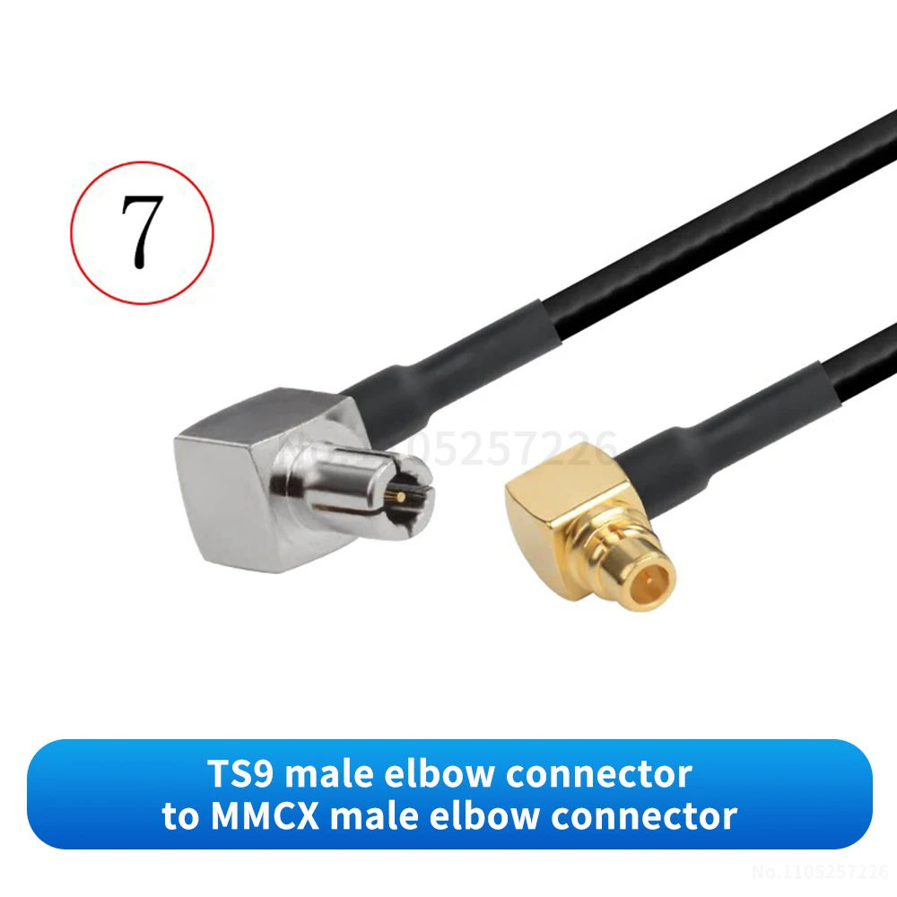 (1 Stück) TS9 auf MMCX Stecker/Buchse Adapter (RG316 schwarzes RF-Adapterkabel) TS9 auf MMCX Verlängerungskabel – Detail 8