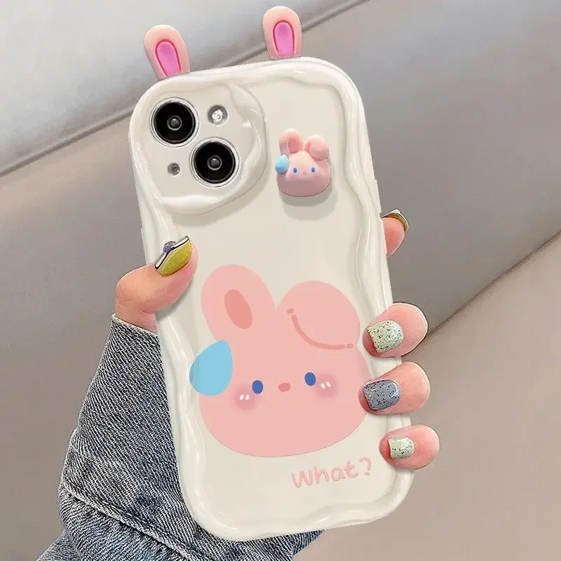 3D Frog Rabbit Bear Decorative Phone Case Cover