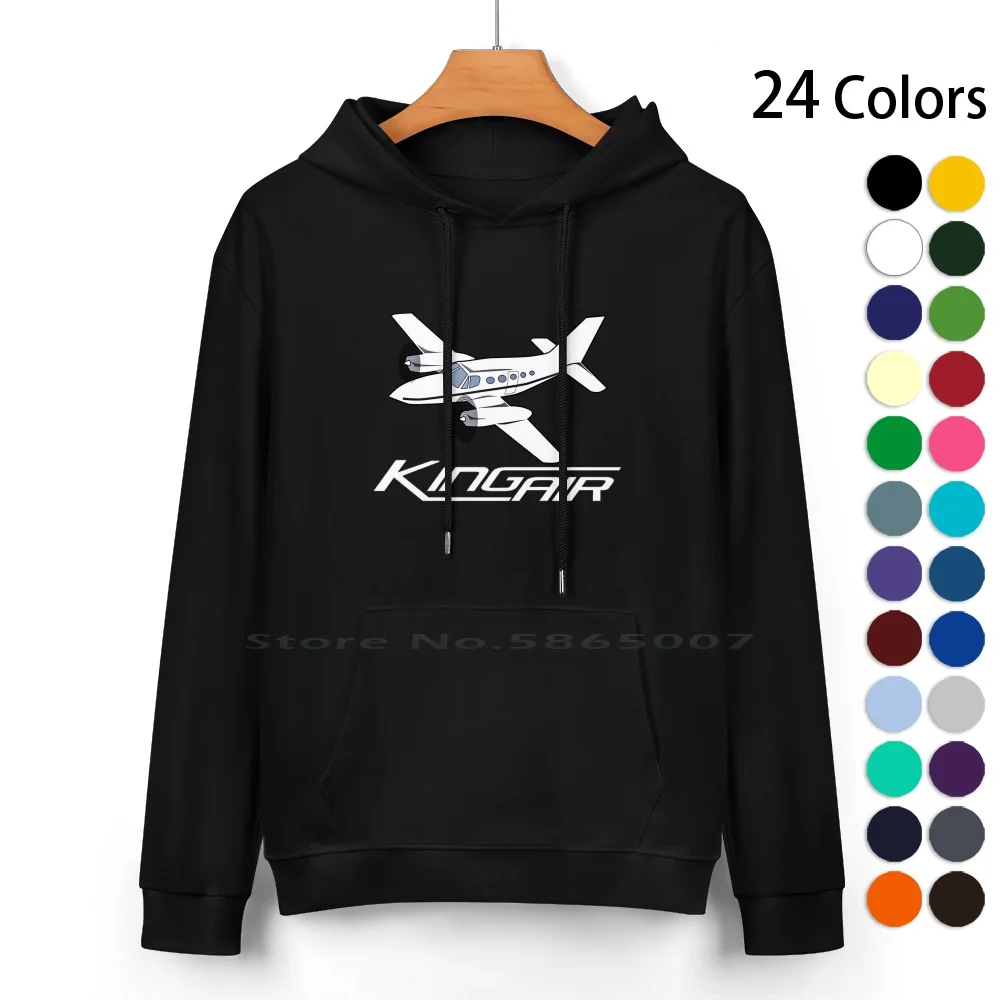 

King Air Pure Cotton Hoodie Sweater 24 Colors Kingair Boeing Airbus Aviation Pilot Captain Flying Airplane Aeroplane Landing