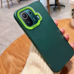 Luxury Metallic Aurora Skin Matte Phone Case for Xiaomi 11 Pro (IMD green)