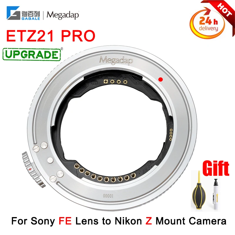 Anello Adattatore Obiettivo Gabale Megadap Etz21 Pro Af Anello Adattatore Messa A Fuoco Automatica Per Obiettivo Sony E-Mount A Nikon Z5 Z6 Z7 Z50 Z6I