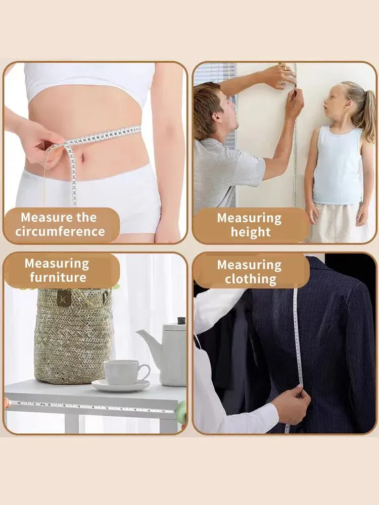 1pcs 2 Meters Portable Retractable Ruler Mini Tape Measure Sewing Leather Ruler Children Height Ruler Centimeter Inch Roll Tape