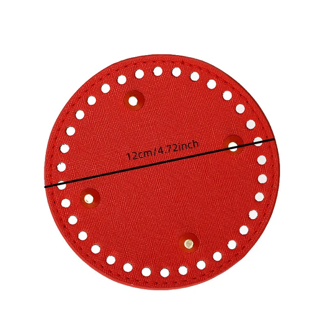 Fondo Borsa In Pelle 19cm - Con Fori E Rivetti - Per Borse Fatte A Mano - Foto 9