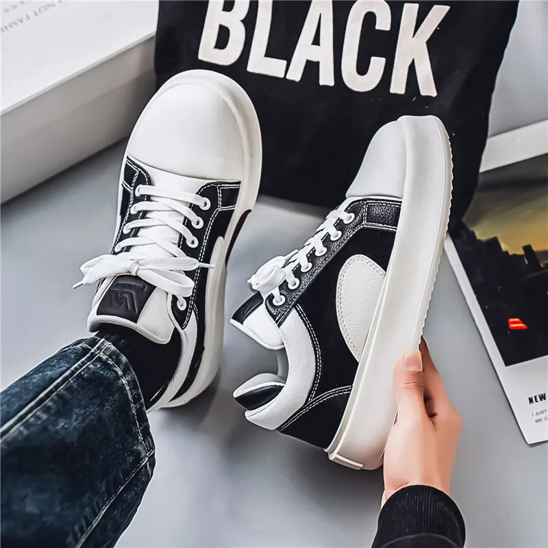 Spring board shoes men sports leisure Korean version of trend platform shoes young students men's shoes 4