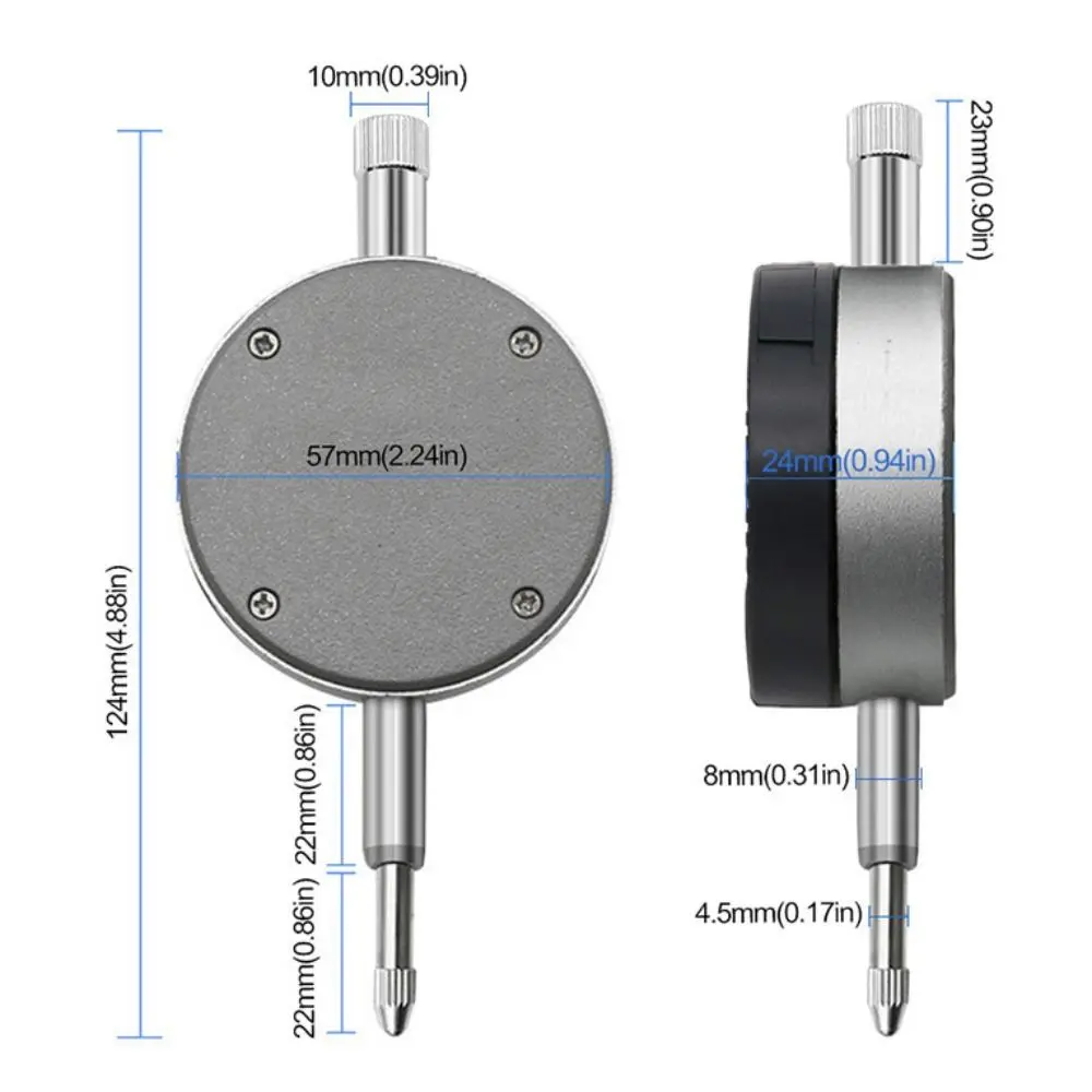 Waterproof Precision Digital Dial Indicator Gauge - 0-12.7mm Measurement Range