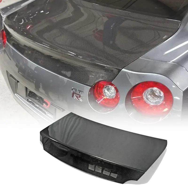 

For Nissan GTR35 OEM Style True Carbon Fiber Enveloping The Hood Tail Cover Leaf Plate Front and Rear Lip Wind Blade Tail Wing