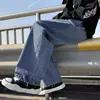 2025 New Korean Fashion Men's Casual Ankle-Length Jeans Classic Man Straight Denim Wide-leg Match Male Brand trousers Clothing