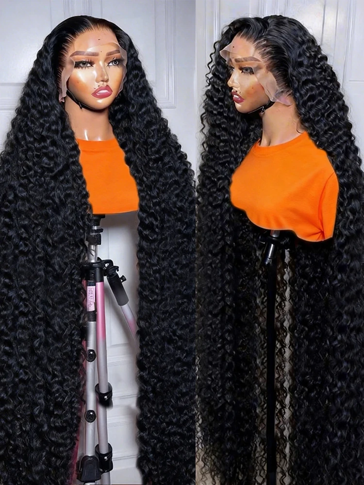 40inch Perruques Vietnamienne Original Perruque Bouclée Livraison 3 Jours France Perruques Naturelles Multiples Raies Perruque 13×6 Transparent Lace Perruque Afro Naturelle Humain Perruques Dentelle Haute Densité 300%