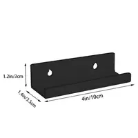 4 Inch Shelf Acrylic Display Acrylic Vinyl Shelf Wall Mount Sleek Music Album Display Holder for Bathroom Bedroom Room for Vinyl 1