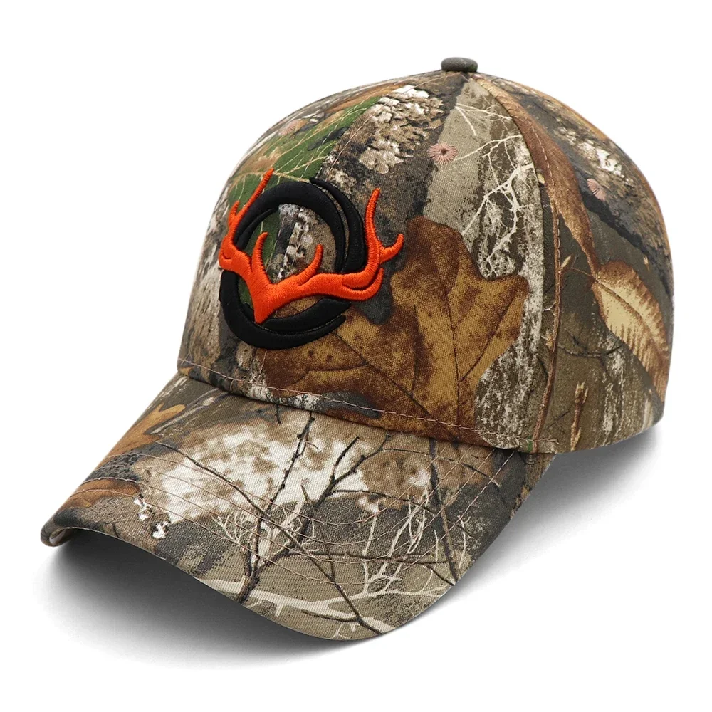 

New Camo Baseball Cap Fishing Caps Men Outdoor Hunting Camouflage Jungle Hat 3D Deer Head Hiking Casquette Hats