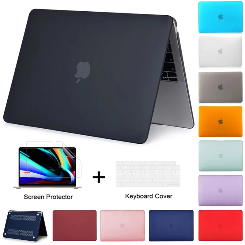 Custodia Opaca Per Laptop Per Macbook Pro 16.2 A2485 M2 M1 Chip Cover Per Macbook Air 15.3 A2941 16 A1398 A1707 A1990 A1286 A2141 Fudan