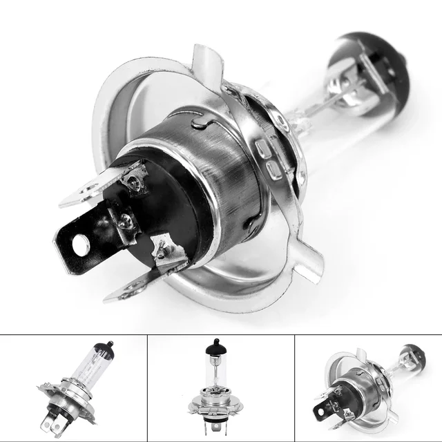1pcs Car Xenon Gas Halogen Headlight Aluminum Alloy DC12V/H4/100W/4300K Super Yellow Headlamp Lamp Bulbs Car Light Accessories 1