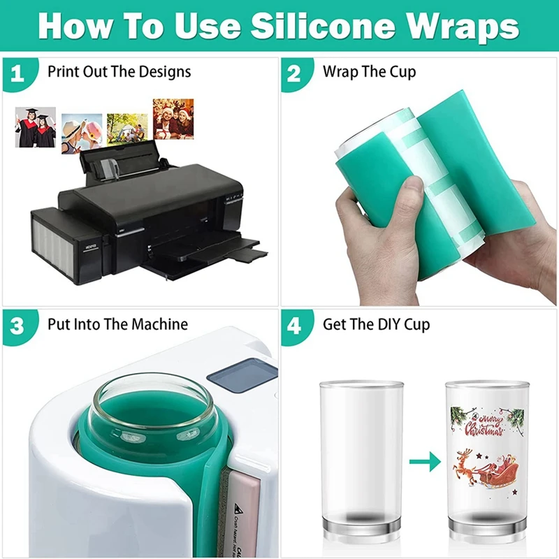 Silicone Wrap for Cricut Mug Press Machine Sublimation Print 3 Thicknesses  Compatible for Tumbler Heat Press Accessories - AliExpress