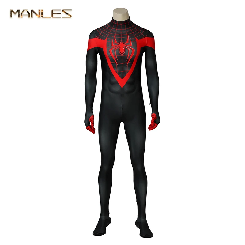 Ultimate Spider-Man Miles Morales 3D Print Body Miles Morales Cosplay Costume Anime Halloween Adult Cosplay Spiderman Set