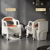 Brake Design Adult Toilet Chairs, Toilet for The Elderly, Mobile Home Wheelchair-type Commode Toilet, Bedside Commode with Wheel 1