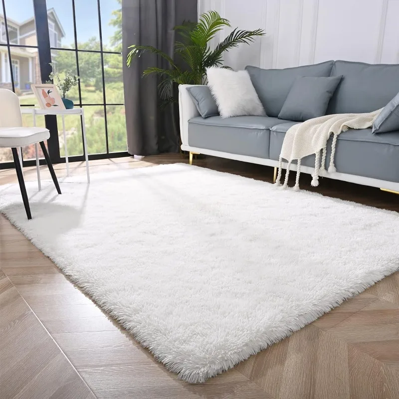 

Area Rugs for Living Room, Super Soft Fluffy Fuzzy Rug for Bedroom, Deep Green Furry Shag Rug 5x8, Plush Carpet Home Decor