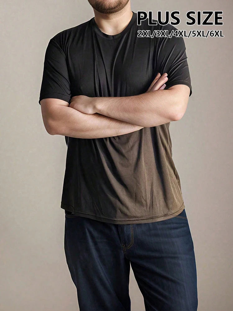 3PCS Plus T Shirt for Men's Big and Tall Shirts Men's Ultralight Quick Dry Sport T-Shirt 2XL/3XL/4XL/5XL/6XL 3